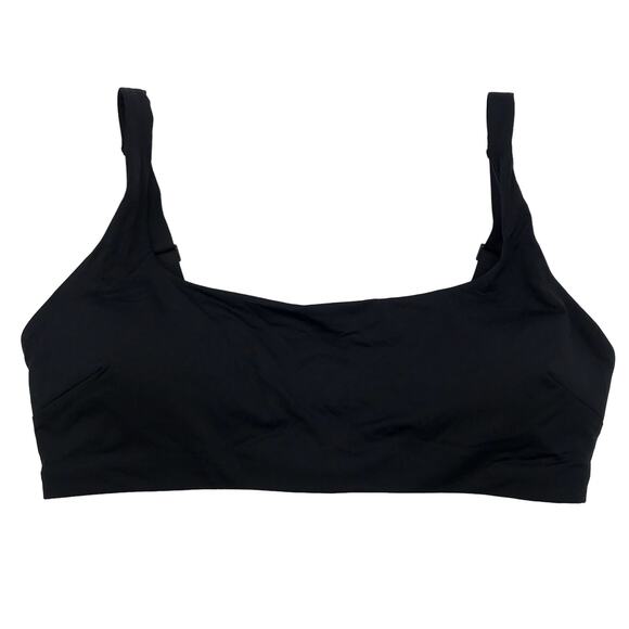 Everlane ReNew The Square Neck Bikini Top S Removeable Pads Quick Dry Black NWT - Picture 1 of 6